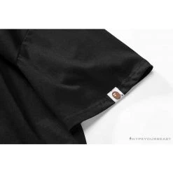 Hypeyourbeast Clothes BAPE Classic Embroidered Logo Ape Head Tee Shirt 'BLACK'