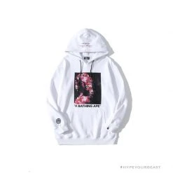 Hypeyourbeast BAPE Marilyn Monroe Powder Camouflage Hoodie 'WHITE'