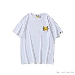 Hypeyourbeast Clothes BAPE Baby Milo Pocket Pikachu Tee Shirt 'WHITE'
