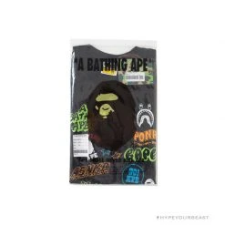 Hypeyourbeast BAPE Street Graffiti Tee Shirt 'BLACK'