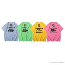 Hypeyourbeast Clothes BAPE Baby Milo Watermelon Little Monkey Tee Shirt 'PINK'