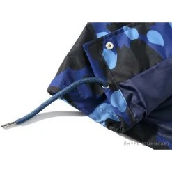 Hypeyourbeast BAPE X RUSSELL ATHLETIC Drawstring Camouflage Sweater 'BLUE' Clothes
