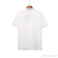 Hypeyourbeast Clothes BAPE Classic Ape Head Print Versatile Polo Shirt 'WHITE'