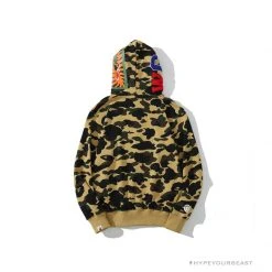 Hypeyourbeast Clothes BAPE Camo Hoodie Shark Head 'YELLOW'