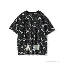 Hypeyourbeast BAPE Digital Pixel Camouflage Tee Shirt 'BLACK' Clothes