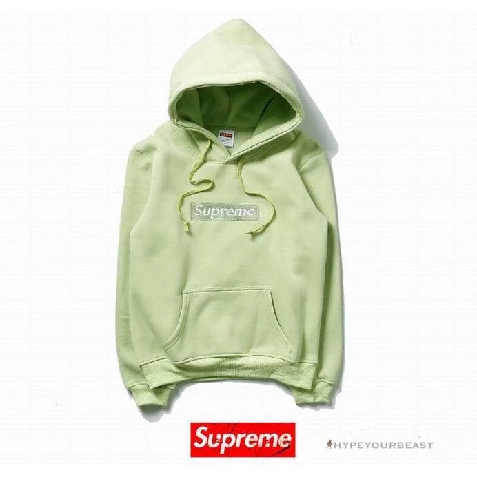 Hypeyourbeast Supreme Box Logo Hoodie Lime Green 1 Hypeyourbeast Supreme Box Logo Hoodie Lime Green