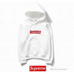 Hypeyourbeast Supreme Box Logo Hoodie White Red