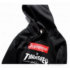 Hypeyourbeast Supreme X Thrasher Hoodie Black Hoodies & Jackets