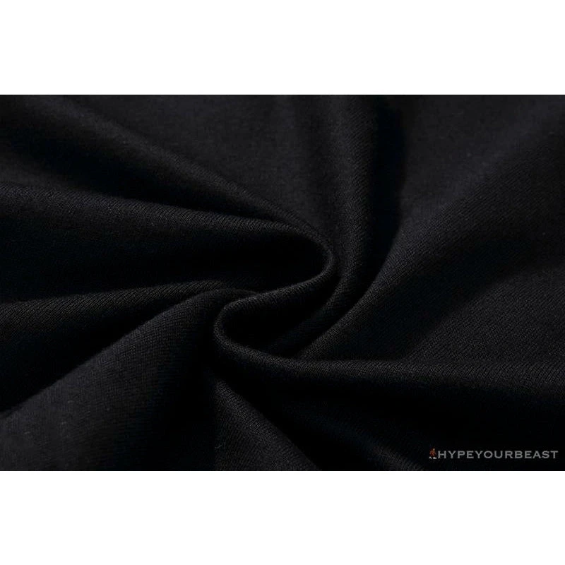 Hypeyourbeast BAPE Classic Basic Ape Man Head English LOGO Tee Shirt 'BLACK' Clothes 9 Hypeyourbeast BAPE Classic Basic Ape Man Head English LOGO Tee Shirt 'BLACK' Clothes