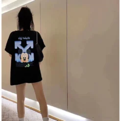 Hypeyourbeast OFF-WHITE Disney Spring X Summer Mickey Arrow Tee Shirt 'BLACK' T-Shirts