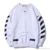 Hypeyourbeast OFF-WHITE Classic Basic Cotton Terry Long Sleeve Shirt 'WHITE'