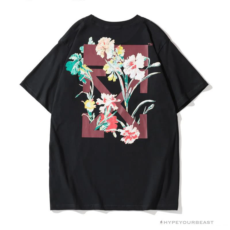 Hypeyourbeast T-Shirts OFF-WHITE Flower Edition Tee Shirt 'BLACK' 2 Hypeyourbeast T-Shirts OFF-WHITE Flower Edition Tee Shirt 'BLACK'