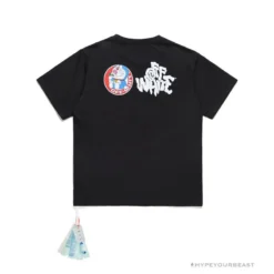 Hypeyourbeast OFF-WHITE Graffiti Letter Doraemon Tee Shirt ' BLACK' T-Shirts