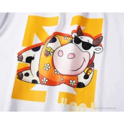 Hypeyourbeast T-Shirts OFF-WHITE Hawaiian Cow Arrow Tee Shirt