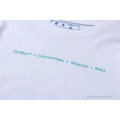 Hypeyourbeast OFF-WHITE Light Blue Marker Draw Pattern Tee Shirt 'WHITE' 12 Hypeyourbeast OFF-WHITE Light Blue Marker Draw Pattern Tee Shirt 'WHITE'