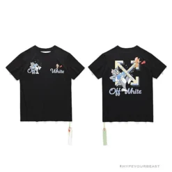 Hypeyourbeast OFF-WHITE Summer Tom And Jerry Print Tee Shirt 'BLACK' T-Shirts 5 Hypeyourbeast OFF-WHITE Summer Tom And Jerry Print Tee Shirt 'BLACK' T-Shirts