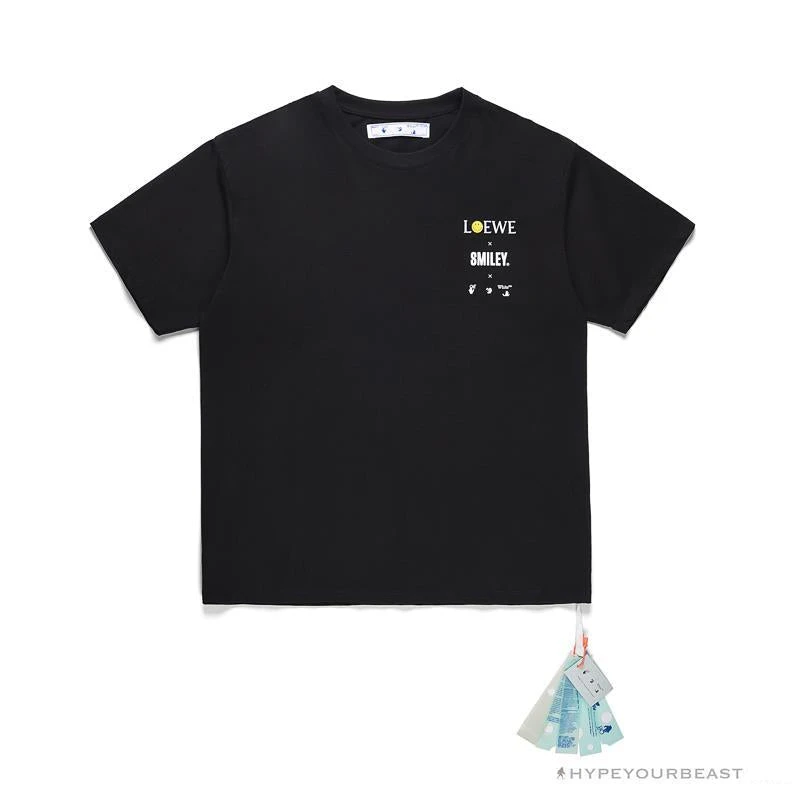 Hypeyourbeast OFF-WHITE X LOEW X SMILEY Tee Shirt 'BLACK' T-Shirts 1 Hypeyourbeast OFF-WHITE X LOEW X SMILEY Tee Shirt 'BLACK' T-Shirts