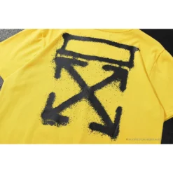 Hypeyourbeast OFF-WHITE Spray Paint Arrow Tee Shirt 'YELLOW' 15 Hypeyourbeast OFF-WHITE Spray Paint Arrow Tee Shirt 'YELLOW'