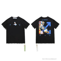 Hypeyourbeast OFF-WHITE Summer Donald Duck Print Tee Shirt 'BLACK' 5 Hypeyourbeast OFF-WHITE Summer Donald Duck Print Tee Shirt 'BLACK'