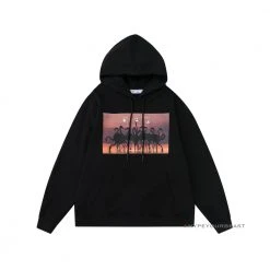 HypeYourBeast Off White Hoodie Flamingo - Black Hoodies & Jackets