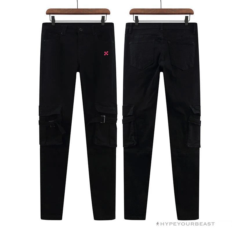 Hypeyourbeast OFF-WHITE Pants Black 3 Hypeyourbeast OFF-WHITE Pants Black