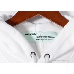 Hypeyourbeast OFF-WHITE Green Arrow Hoodie 'WHITE'