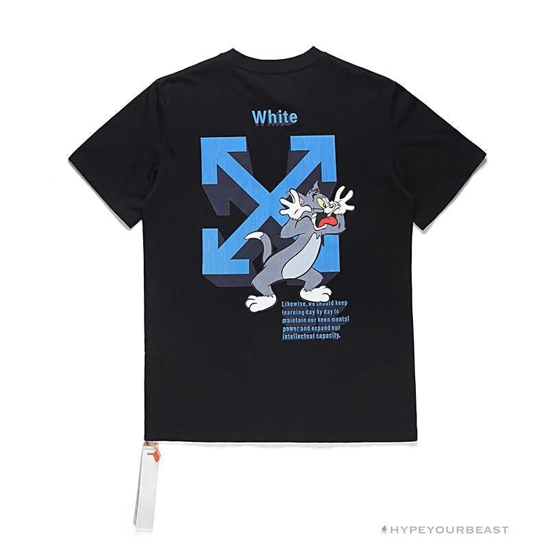 Hypeyourbeast OFF-WHITE Tom And Jerry Loose Tee Shirt 'BLACK' T-Shirts 2 Hypeyourbeast OFF-WHITE Tom And Jerry Loose Tee Shirt 'BLACK' T-Shirts