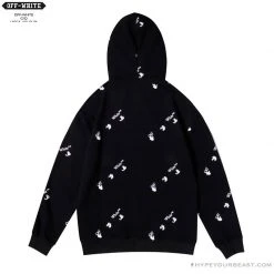 Hypeyourbeast OFF-WHITE Classic Print Hoodie 'BLACK' Hoodies & Jackets