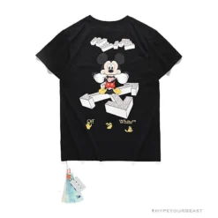 Hypeyourbeast OFF-WHITE Mickey Bluff Face Tee Shirt 'BLACK'
