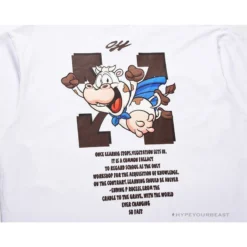 Hypeyourbeast T-Shirts OFF-WHITE Arrow Flying Cow Tee Shirt 'WHITE'