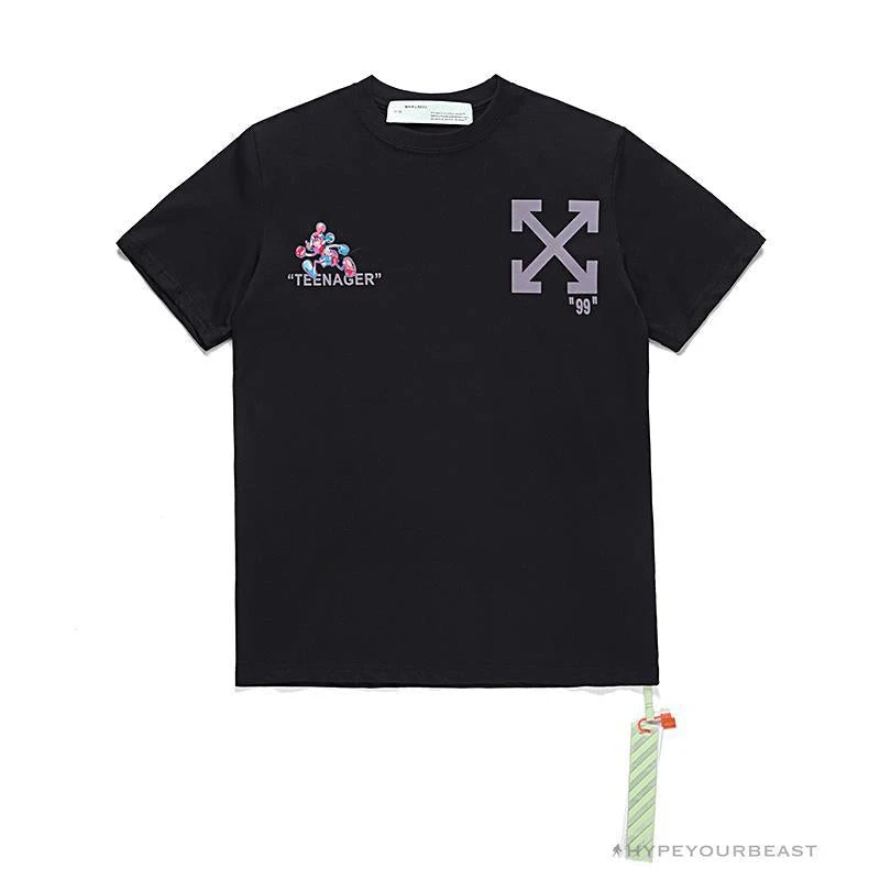 Hypeyourbeast T-Shirts OFF-WHITE Joint Running Mickey Mouse Arrow Tee Shirt 'BLACK' 1 Hypeyourbeast T-Shirts OFF-WHITE Joint Running Mickey Mouse Arrow Tee Shirt 'BLACK'