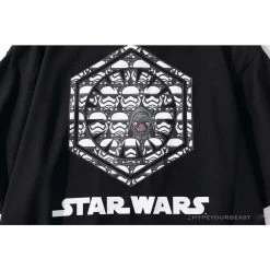 Hypeyourbeast BAPE X Star Wars Collaboration Black Warrior Tee Shirt 'BLACK'
