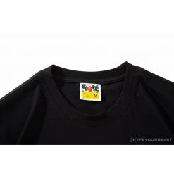 Hypeyourbeast BAPE Ape Man Head 28th Anniversary Camouflage Color Block Tee Shirt 'BLACK' Clothes