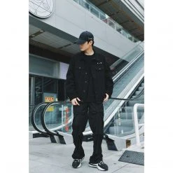 HypeYourBeast Off White Denim Black Jacket - Black Hoodies & Jackets