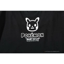 Hypeyourbeast Clothes BAPE Pokémon Co-branded Ape Head Tee Shirt 'BLACK'
