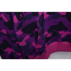 Hypeyourbeast BAPE X Bathing Ape Head Camouflage Hoodie 'PURPLE'