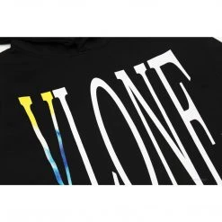 HypeYourBeast Vlone Hoodie Blue Yellow Logo (Black)
