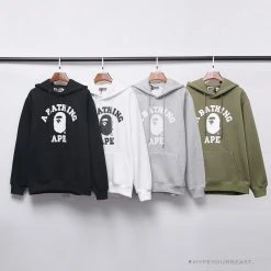 Hypeyourbeast Clothes BAPE X Bathing Ape Head Hoodie 'GREY'