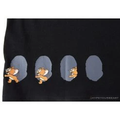 Hypeyourbeast Clothes BAPE Little Ape Head Tom And Jerry Chase Tee Shirt 'BLACK'