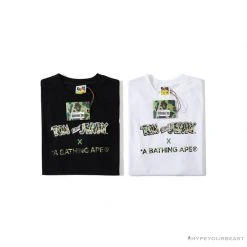 Hypeyourbeast BAPE Little Ape Head Tom And Jerry Chase Tee Shirt 'WHITE' Clothes 10 Hypeyourbeast BAPE Little Ape Head Tom And Jerry Chase Tee Shirt 'WHITE' Clothes
