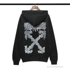 HypeYourBeast Off White Hoodie Black GREY Hoodies & Jackets