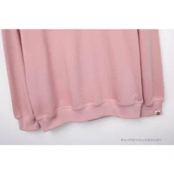 Hypeyourbeast BAPE Classic Ape Head Embroidered Long Sleeve Shirt 'PINK' Clothes