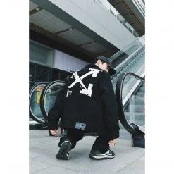 HypeYourBeast Off White Denim Black Jacket - White Hoodies & Jackets