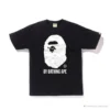 Hypeyourbeast BAPE Luminous Spots Camouflage Great Ape Man White Head Cotton Short Sleeve Tee Shirt 'BLACK' Clothes