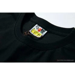 Hypeyourbeast Clothes BAPE Luminous Spots Camouflage Great Ape Man Black Head Cotton Short Sleeve Tee Shirt 'BLACK'