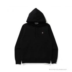 Hypeyourbeast BAPE Classic Ape Head Embroidered Standard Cotton Terry Hoodie 'BLACK' Clothes