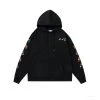 HypeYourBeast Off White Hoodie Embroidered Black Hoodies & Jackets