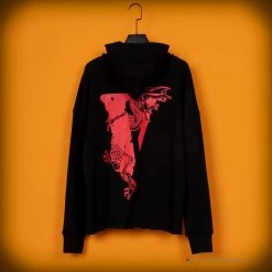 HypeYourBeast Vlone Black Red Serpent Hoodie