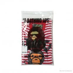Hypeyourbeast BAPE Baby Milo Rock Bass Player Striped Tee Shirt 'RED' Clothes