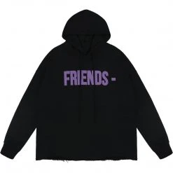 HypeYourBeast Hoodies & Jackets Vlone Purple And Black Friends Hoodie
